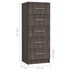 Συρταριέρα Ψηλή Sonoma Δρυς 41x35x106 εκ. Επεξεργασμένο Ξύλο