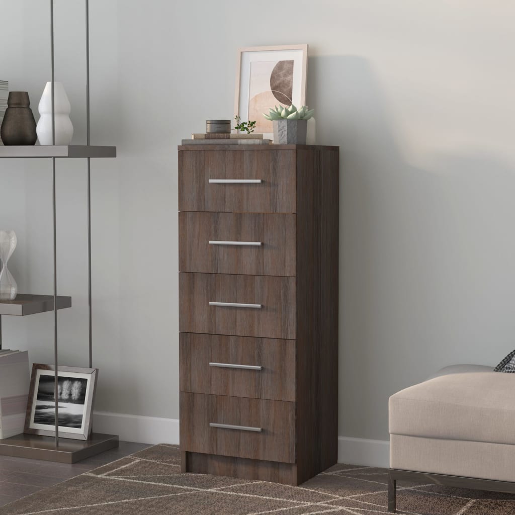 Συρταριέρα Ψηλή Sonoma Δρυς 41x35x106 εκ. Επεξεργασμένο Ξύλο