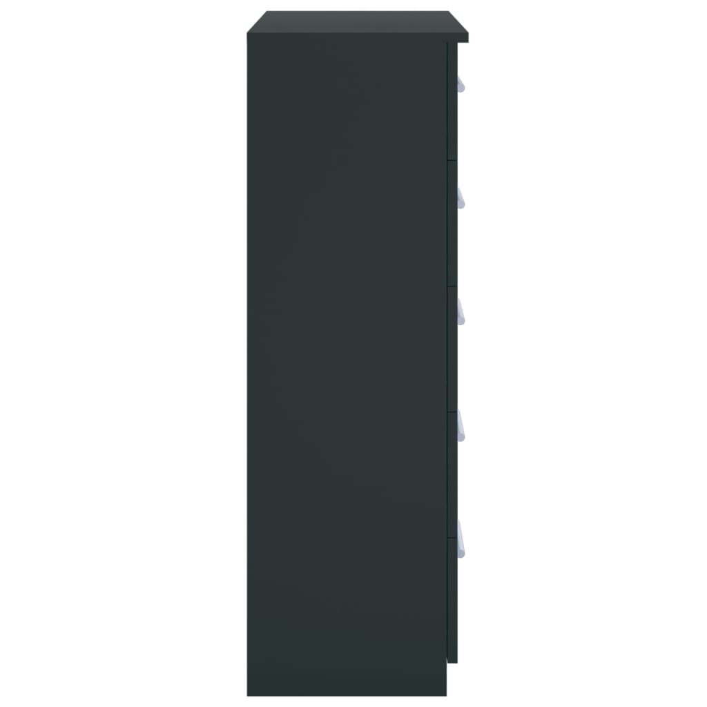 Συρταριέρα Χρώμα Μαύρο 71 x 35 x 108 εκ. από Μοριοσανίδα