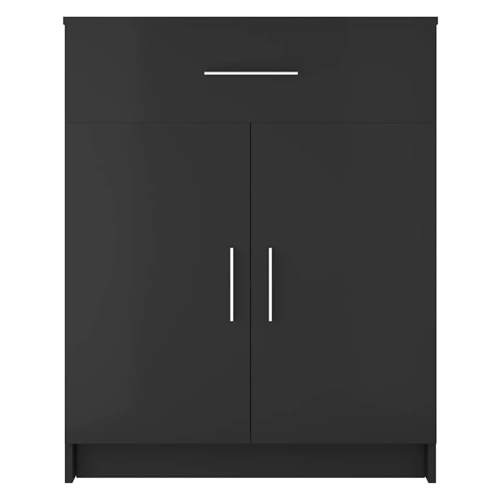 Ντουλάπι Μαύρο 71 x 35 x 88 εκ. από Μοριοσανίδα
