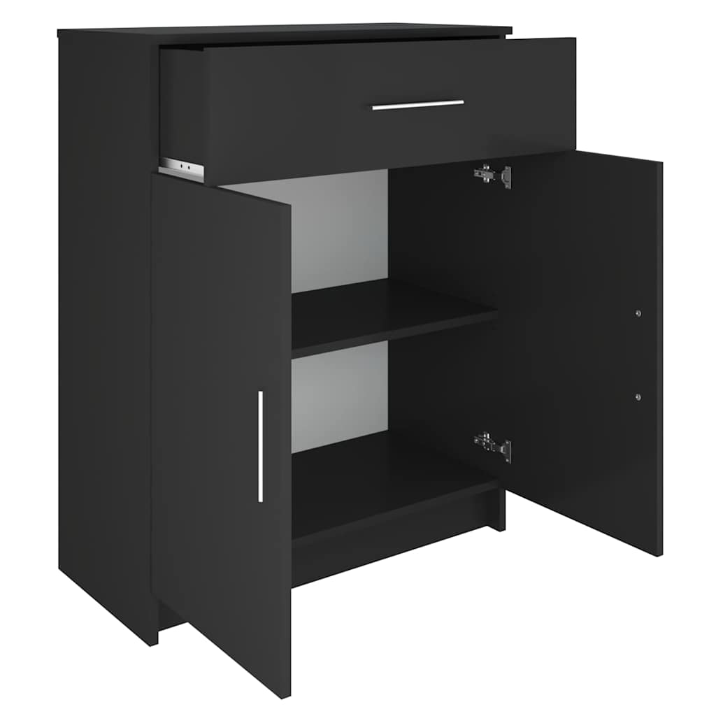 Ντουλάπι Μαύρο 71 x 35 x 88 εκ. από Μοριοσανίδα