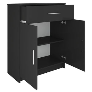 Ντουλάπι Μαύρο 71 x 35 x 88 εκ. από Μοριοσανίδα