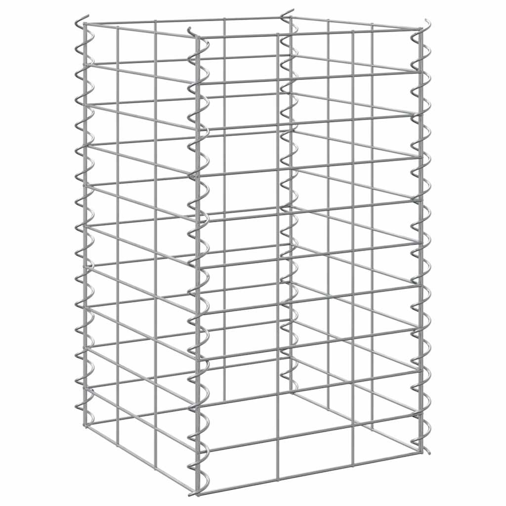 Συρματοκιβώτια-Γλάστρες Υπερυψ. 3 τεμ. 30x30x50εκ. Σιδερένιες - PAKOBAZAAR