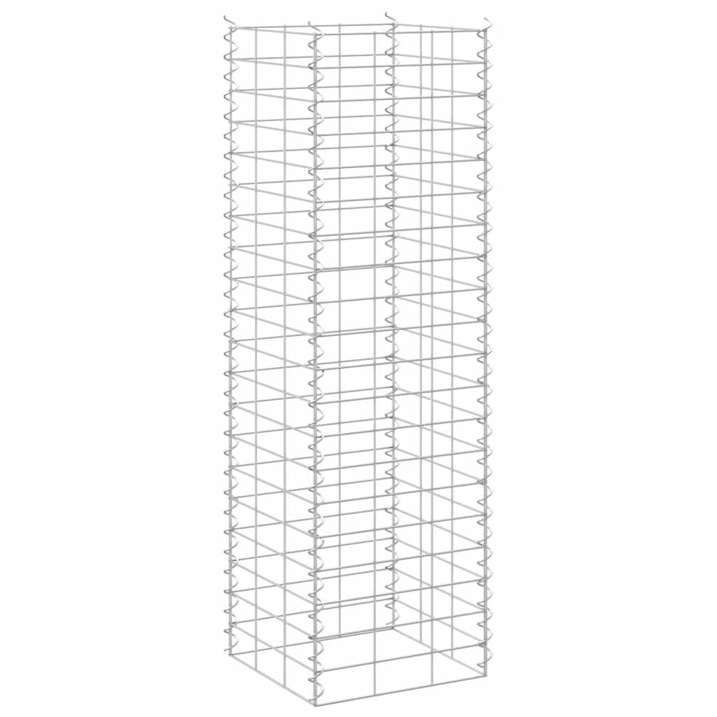Συρματοκιβώτια-Γλάστρες Υπερυψ. 3 τεμ. 30x30x100εκ. Σιδερένιες - PAKOBAZAAR