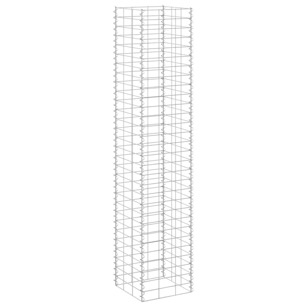 Συρματοκιβώτια-Γλάστρες Υπερυψ. 3 τεμ. 30x30x150εκ. Σιδερένιες - PAKOBAZAAR