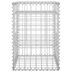 Συρματοκιβώτια Στύλοι 2 τεμ. 40 x 40 x 60 εκ. Σιδερένιοι - PAKOBAZAAR
