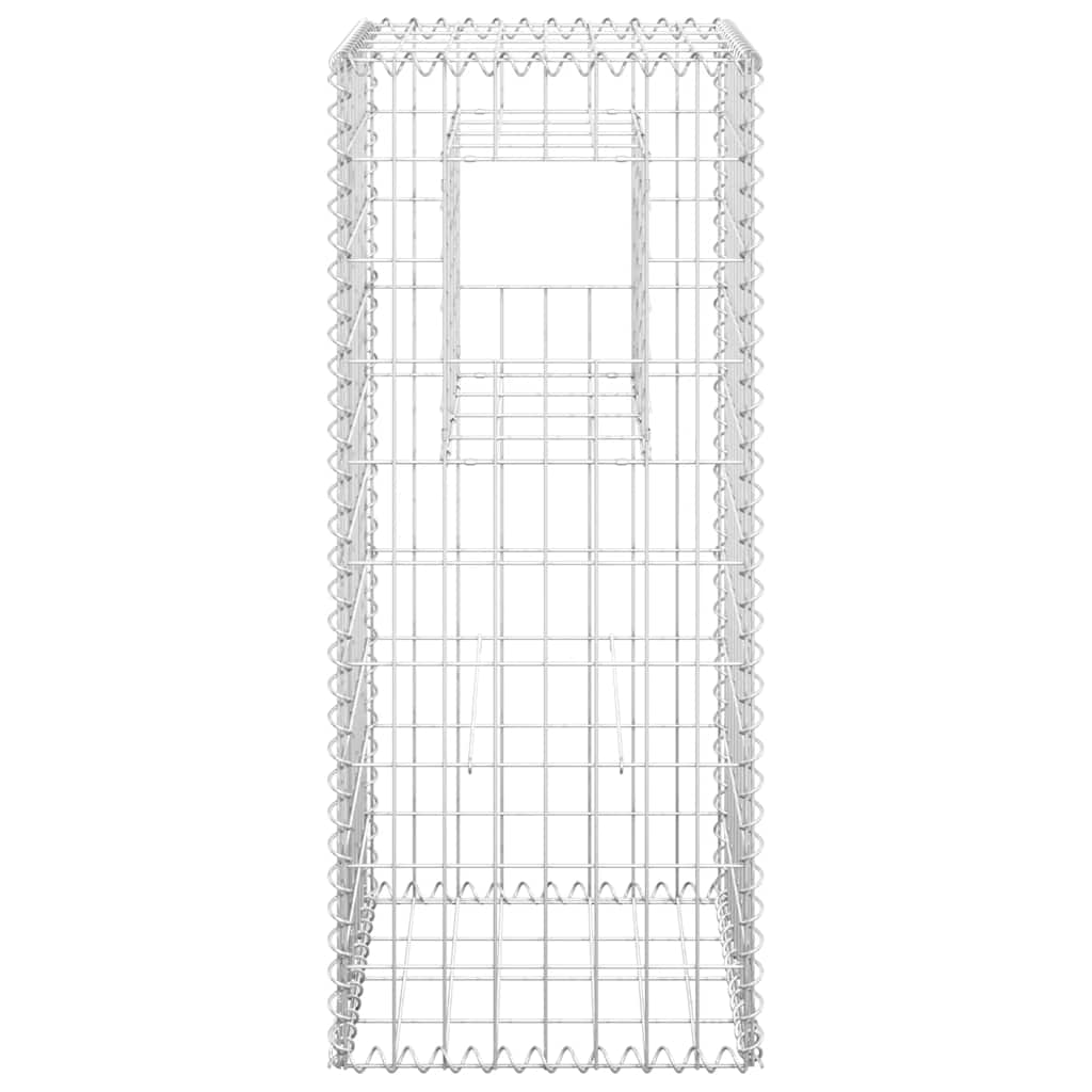 Συρματοκιβώτια Στύλοι 2 τεμ. 40 x 40 x 100 εκ. Σιδερένιοι - PAKOBAZAAR