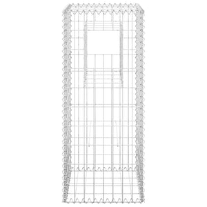 Συρματοκιβώτια Στύλοι 2 τεμ. 40 x 40 x 100 εκ. Σιδερένιοι - PAKOBAZAAR