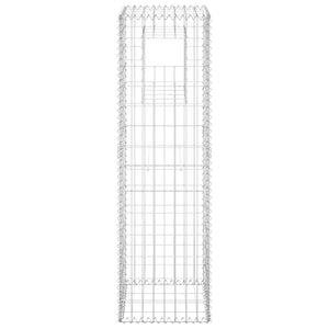 Συρματοκιβώτια Στύλοι 2 τεμ. 40 x 40 x 140 εκ. Σιδερένιοι - PAKOBAZAAR