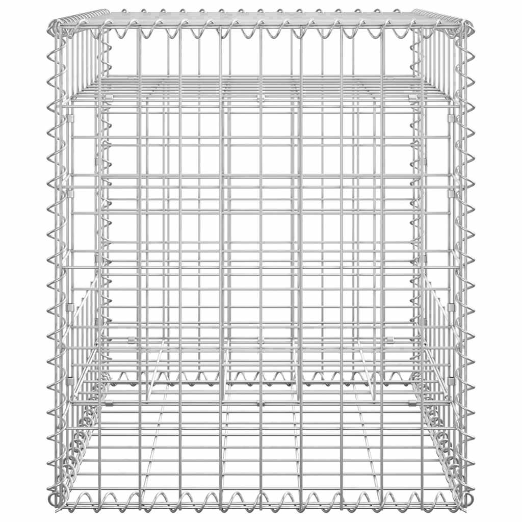 Συρματοκιβώτια Στύλοι 2 τεμ. 50 x 50 x 60 εκ. Σιδερένιοι - PAKOBAZAAR