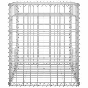 Συρματοκιβώτια Στύλοι 2 τεμ. 50 x 50 x 60 εκ. Σιδερένιοι - PAKOBAZAAR