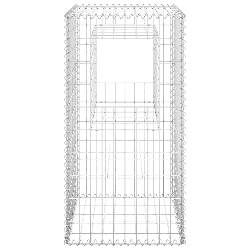 Συρματοκιβώτια Στύλοι 2 τεμ. 50 x 50 x 100 εκ. Σιδερένιοι - PAKOBAZAAR