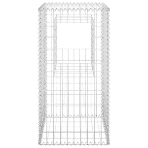 Συρματοκιβώτια Στύλοι 2 τεμ. 50 x 50 x 100 εκ. Σιδερένιοι - PAKOBAZAAR