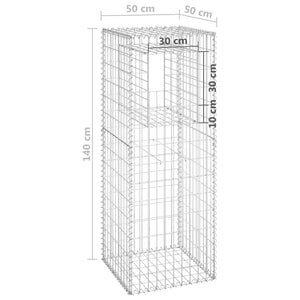 Συρματοκιβώτιο Στύλος 50 x 50 x 140 εκ. Σιδερένιο - PAKOBAZAAR