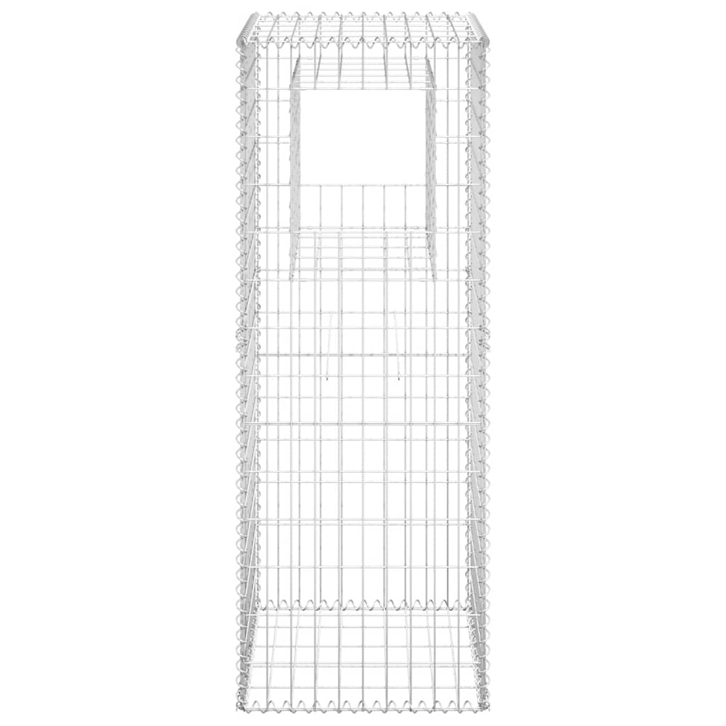 Συρματοκιβώτια Στύλοι 2 τεμ. 50 x 50 x 140 εκ. Σιδερένιοι - PAKOBAZAAR