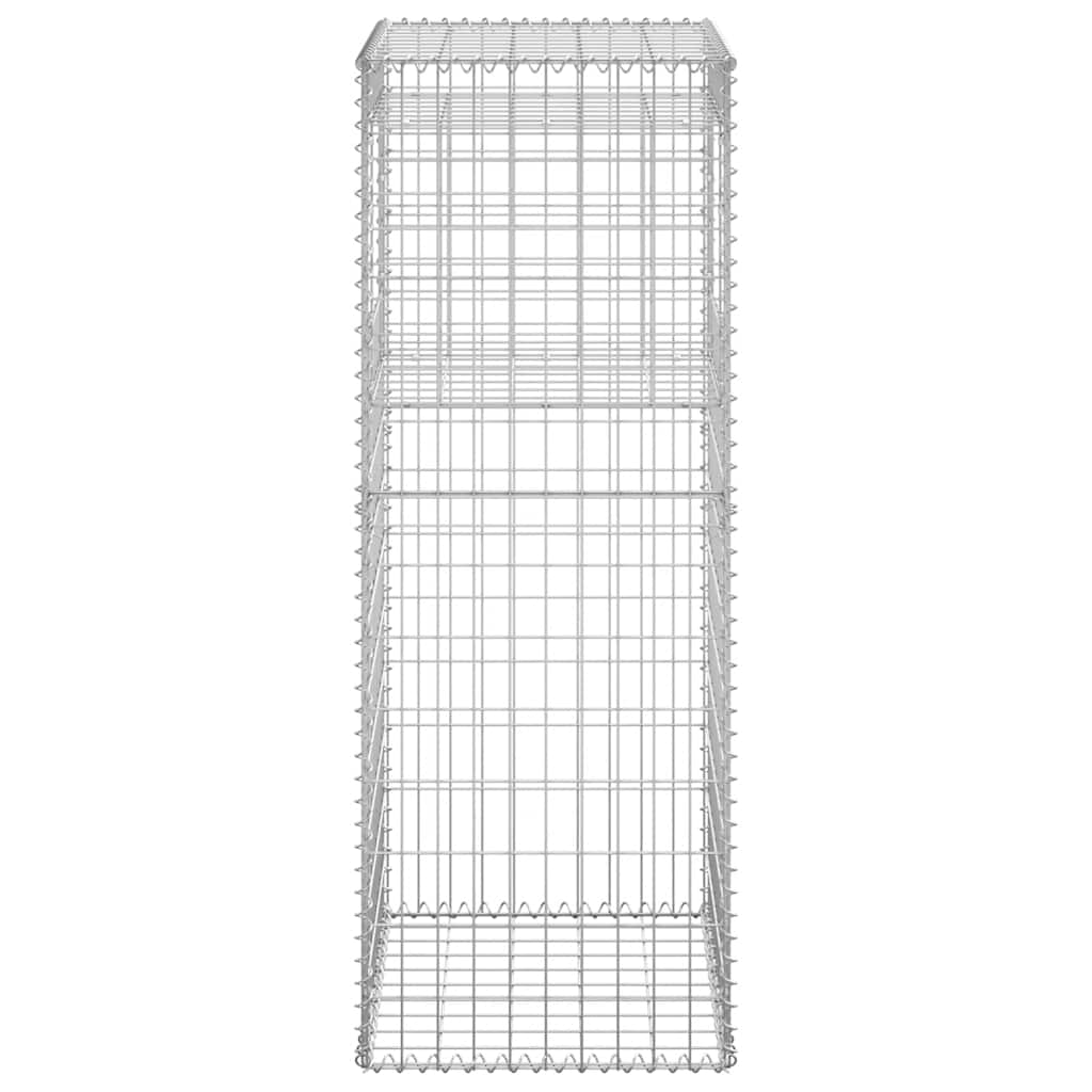 Συρματοκιβώτια Στύλοι 2 τεμ. 50 x 50 x 140 εκ. Σιδερένιοι - PAKOBAZAAR