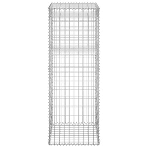 Συρματοκιβώτια Στύλοι 2 τεμ. 50 x 50 x 140 εκ. Σιδερένιοι - PAKOBAZAAR