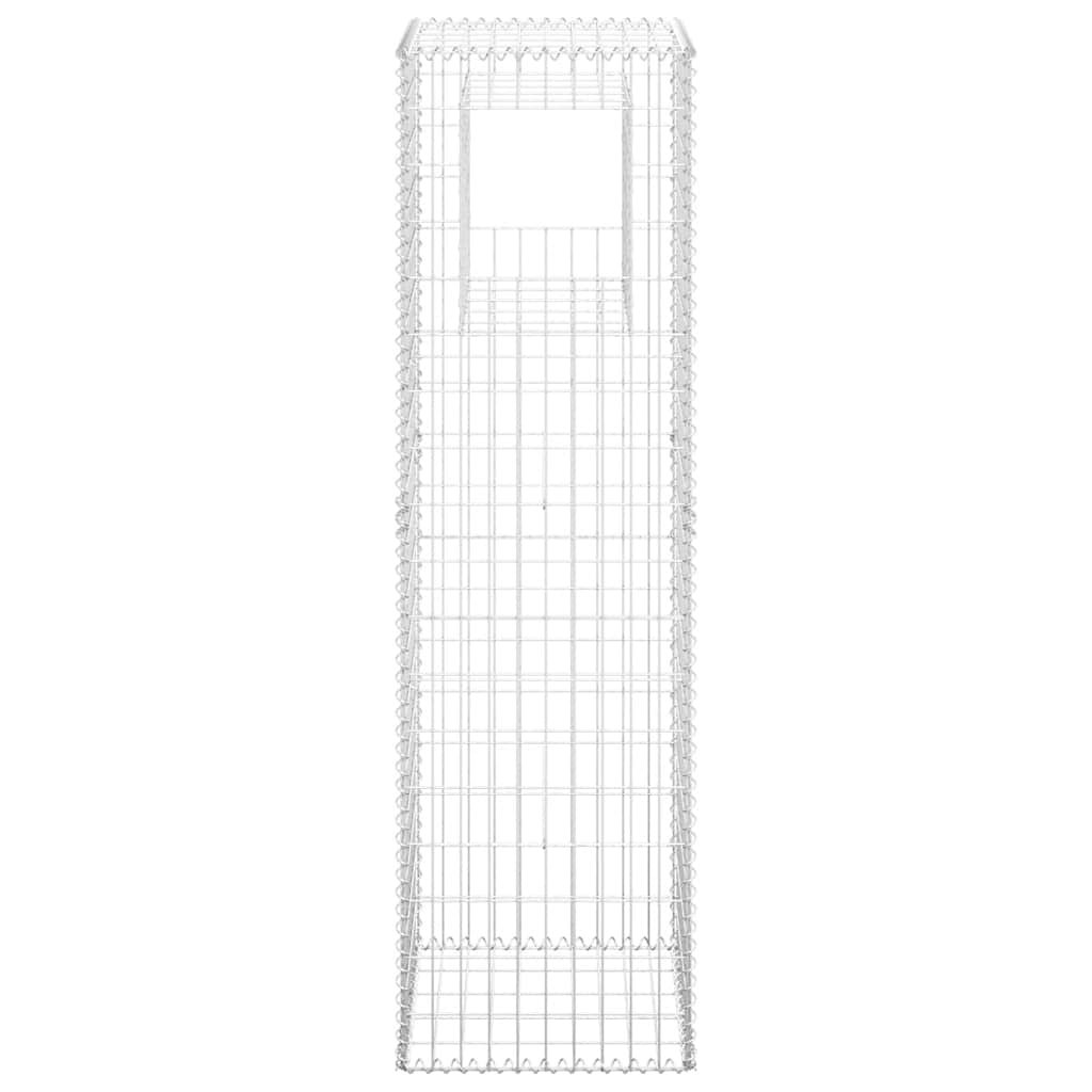Συρματοκιβώτια Στύλοι 2 τεμ. 50 x 50 x 180 εκ. Σιδερένιοι - PAKOBAZAAR