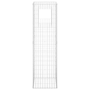 Συρματοκιβώτια Στύλοι 2 τεμ. 50 x 50 x 180 εκ. Σιδερένιοι - PAKOBAZAAR