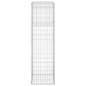 Συρματοκιβώτια Στύλοι 2 τεμ. 50 x 50 x 180 εκ. Σιδερένιοι - PAKOBAZAAR