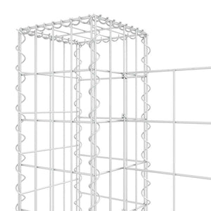 Συρματοκιβώτια σε U Σχήμα με 3 Στύλους 260x20x100 εκ Σιδερένιο - PAKOBAZAAR