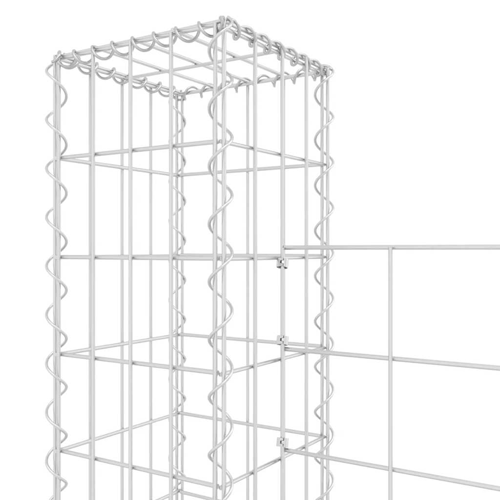 Συρματοκιβώτια Στύλοι σε U Σχήμα 4 τεμ. 380x20x150 εκ Σιδερένια - PAKOBAZAAR
