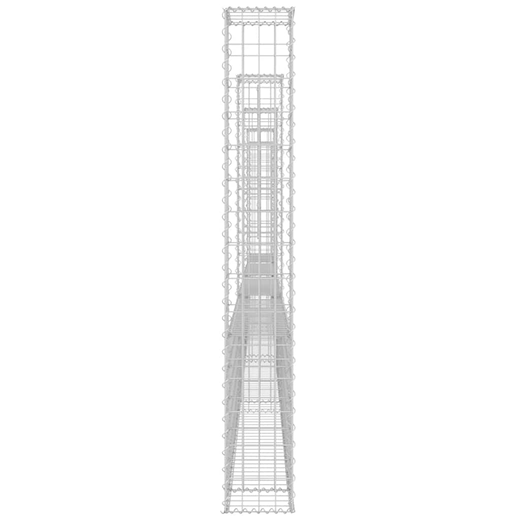 Συρματοκιβώτιο σε U Σχήμα με 5 Στύλους 500x20x150 εκ Σιδερένιο - Pakobazaar