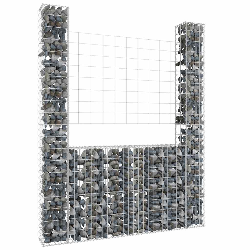 Συρματοκιβώτιο σε U Σχήμα με 2 Στύλους 140x20x200 εκ Σιδερένιο - PAKOBAZAAR