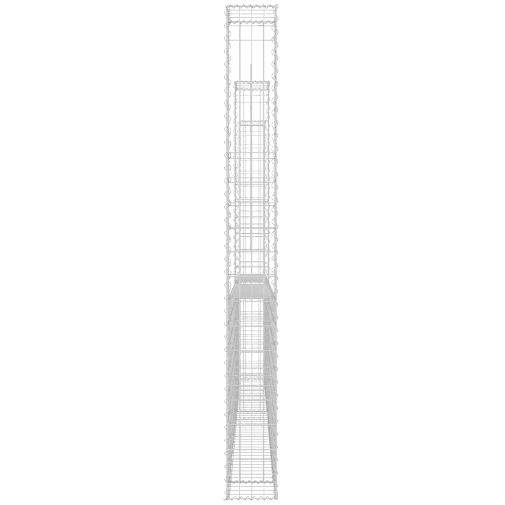 Συρματοκιβώτια σε U Σχήμα με 3 Στύλους 260x20x200 εκ Σιδερένιο - PAKOBAZAAR