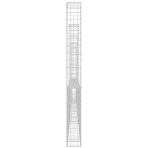 Συρματοκιβώτιο σε U Σχήμα με 6 Στύλους 620x20x200 εκ. Σιδερένιο - PAKOBAZAAR