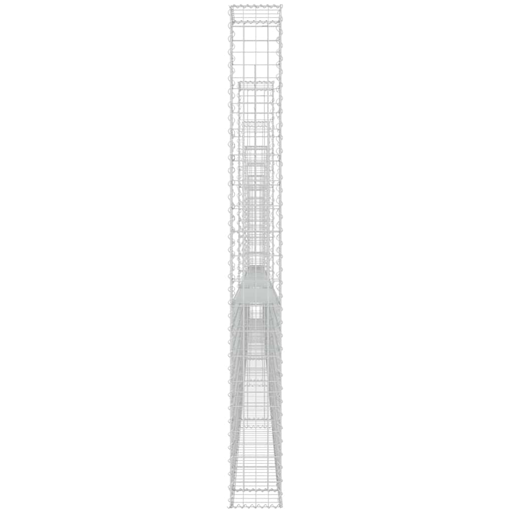 Συρματοκιβώτιο σε U Σχήμα με 7 Στύλους 740x20x200 εκ Σιδερένιο - PAKOBAZAAR