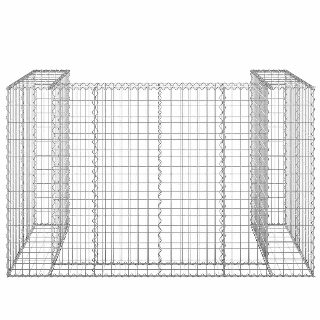 Συρματοκιβώτιο Τοίχος για Κάδους 180x100x110 εκ Γαλβαν. Χάλυβας - Pakobazaar