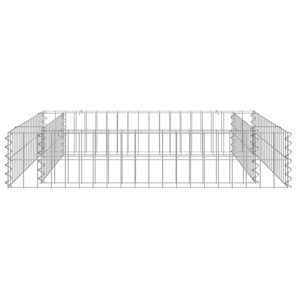 Συρματοκιβώτιο-Γλάστρα Υπερυψωμένη 100x100x20 εκ. Γαλβ. Χάλυβας - PAKOBAZAAR