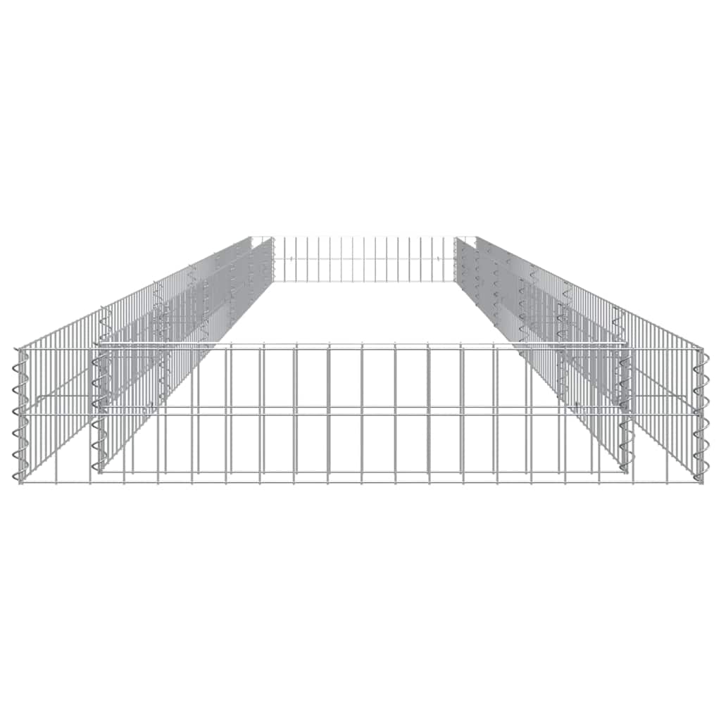 Συρματοκιβώτιο-Γλάστρα Υπερυψωμένη 600x100x20 εκ. Γαλβ. Χάλυβας - PAKOBAZAAR