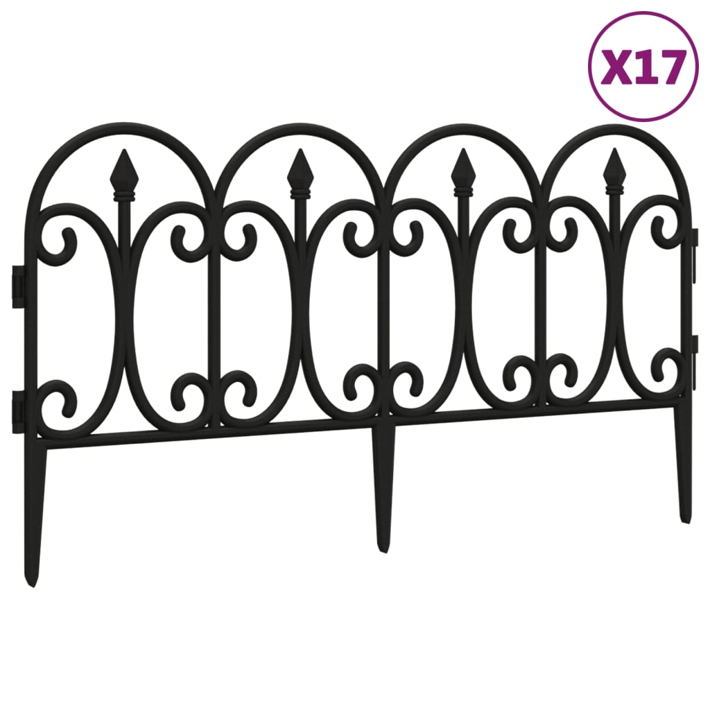 Μπορντούρες Γκαζόν 17 τεμ. Μαύρες 10 μ. από Πολυπροπυλένιο