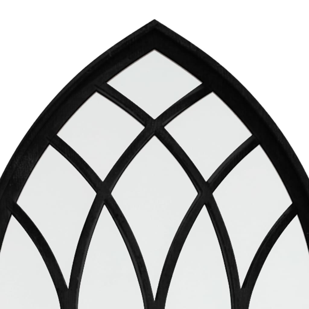 Καθρέφτης Κήπου για Εξωτερικούς Χώρους Μαύρος 100x45 εκ. Σίδερο