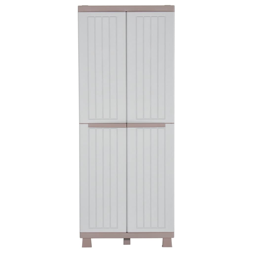 Ντουλάπι Αποθήκευσης με 2 Πόρτες 68x39x170 εκ. Αν. Γκρι / Μπεζ