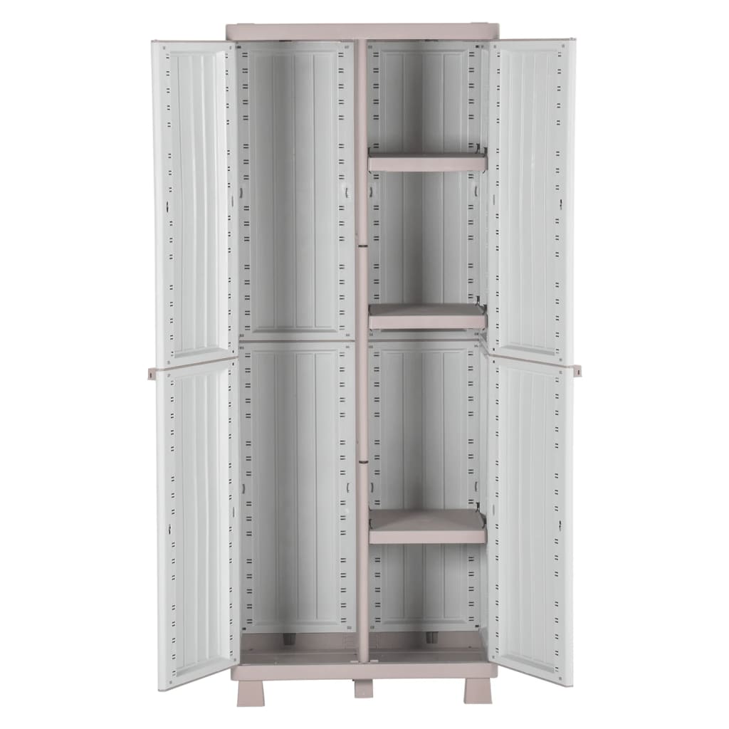 Ντουλάπι Αποθήκευσης με 2 Πόρτες 68x39x170 εκ. Αν. Γκρι / Μπεζ