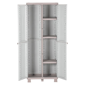 Ντουλάπι Αποθήκευσης με 2 Πόρτες 68x39x170 εκ. Αν. Γκρι / Μπεζ