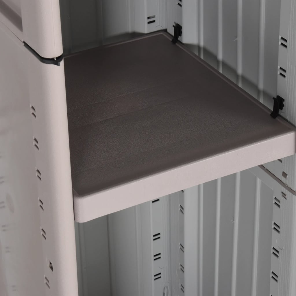 Ντουλάπι Αποθήκευσης με 2 Πόρτες 68x39x170 εκ. Αν. Γκρι / Μπεζ