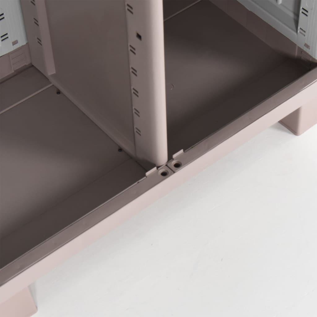 Ντουλάπι Αποθήκευσης με 2 Πόρτες 68x39x170 εκ. Αν. Γκρι / Μπεζ