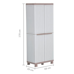 Ντουλάπι Αποθήκευσης με 2 Πόρτες 68x39x170 εκ. Αν. Γκρι / Μπεζ