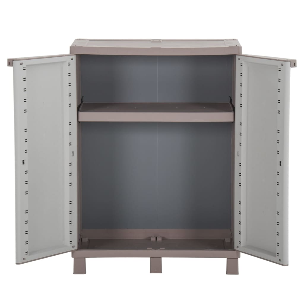 Ντουλάπι Αποθήκευσης με 2 Πόρτες 68x37,5x91,5 εκ. Αν. Γκρι/Μπεζ