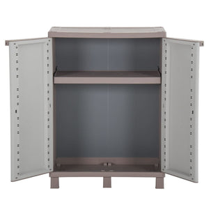 Ντουλάπι Αποθήκευσης με 2 Πόρτες 68x37,5x91,5 εκ. Αν. Γκρι/Μπεζ
