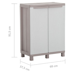 Ντουλάπι Αποθήκευσης με 2 Πόρτες 68x37,5x91,5 εκ. Αν. Γκρι/Μπεζ