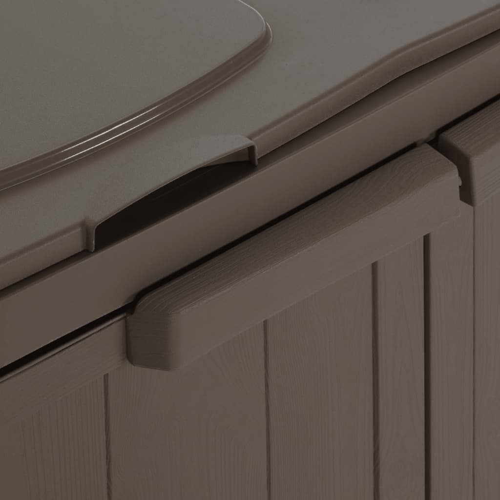 Κάδος Απορριμμάτων με 2 Πόρτες Καφέ 65 x 45 x 88 εκ. από PP