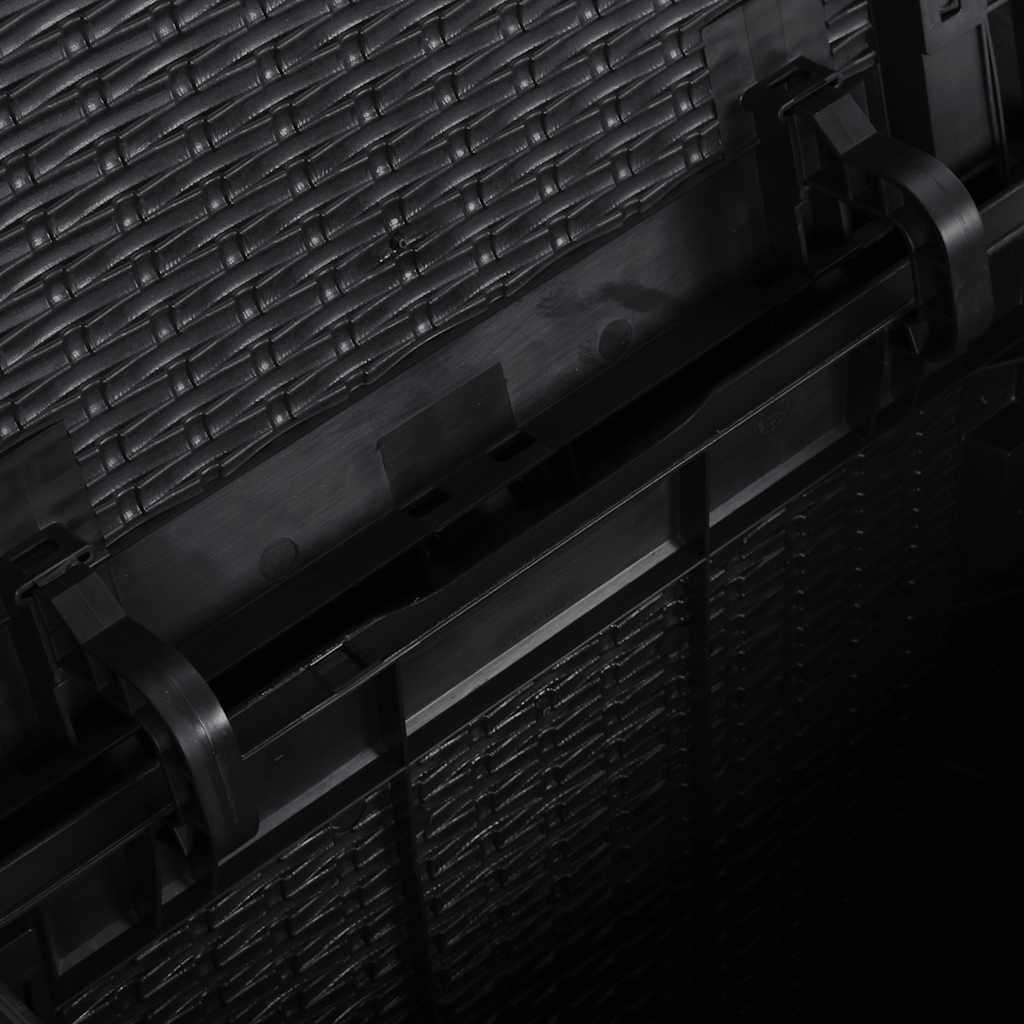 Μπαούλο Αποθήκευσης Κήπου Μαύρο 90 Λίτρα Ρατάν Πολυπροπυλενίου - PAKOBAZAAR