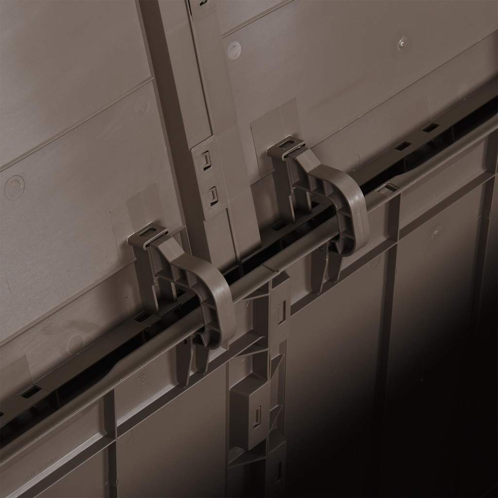 Μπαούλο Αποθήκευσης Κήπου Καφέ 270 Λίτρα Όψη ξύλου από PP - Pakobazaar