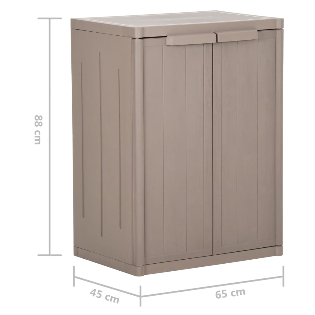 Ντουλάπι Αποθήκευσης Κήπου Καφέ 65x45x88 εκ. PP Εμφάνιση Ξύλου - PAKOBAZAAR