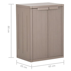 Ντουλάπι Αποθήκευσης Κήπου Καφέ 65x45x88 εκ. PP Εμφάνιση Ξύλου - PAKOBAZAAR